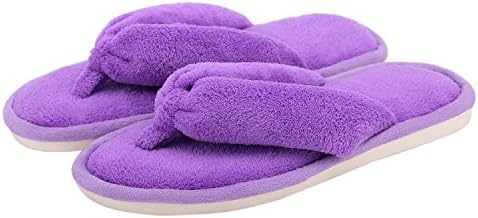 Onmygogo Indoor Slippers for Women Open Toe with Memory Foam, Soft Faux Fur Nonslip House Slippers by Onmygogo