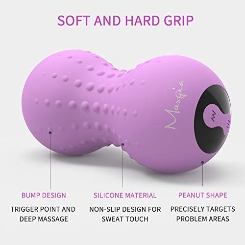 Heating Vibrating Peanut Massage Ball - 5 Intensity Levels & 1 Heat Mode - Foam Roller Double Lacrosse Ball - Deep Tissue Trigger Point Therapy - Handheld, Mobility, Rechargeable (Purple) - Image 7