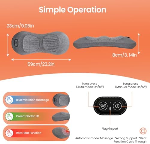 3 in 1 Rechargeable Back Massager, Triple Fusion Back Massager with Heat, Vibration and Traction for Sciatica Pain Relief, Deep Tissue Relaxation Massage for Home, Office, Bed, Sofa, and Car Use - Image 6