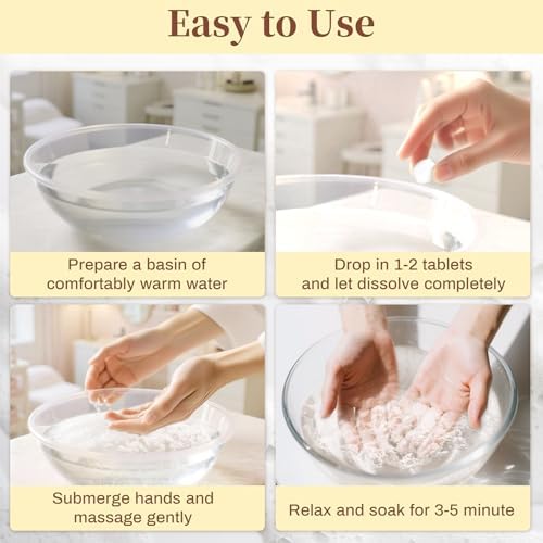 Manicure Spa Balls 8oz - Moisturizing Nail Soak Tablet, Milk & Honey - Image 5
