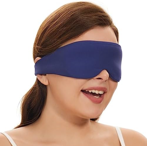 ALASKA BEAR Side Sleeper Sleep Mask, Patented, 100% Blackout, Colbot Blue - Image 3