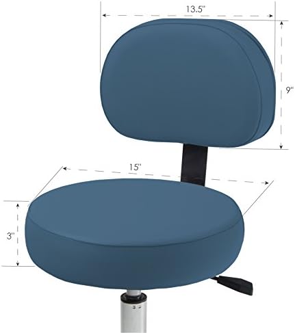EARTHLITE Pneumatic Massage Salon Drafting Stool - No Leaking (vs. Hydraulic), Adjustable, Rolling, CFC-Free / Medical Spa Facial Chair - Image 3