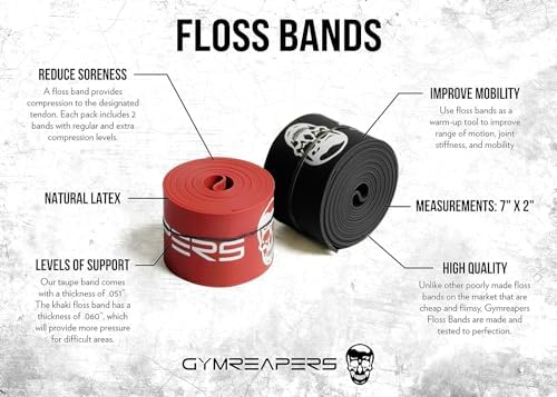 Floss Muscle Bands for Recovery & Flossing Sore Muscles and Increasing Mobility - Compression Stretch Band Pair with Carrying Case - Image 2