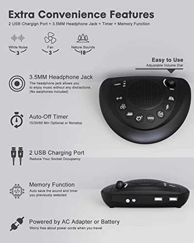 Mesqool Portable White Noise Machine with 24 Soothing Sounds for Sleep - Image 4