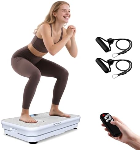 ROTAI Vibration Plate Exercise Machine for Lymphatic Drainage Massager & Weight Loss, 400 lbs Capacity Whole Body Vibrating Shake Plate Workout for Women and Men by ROTAIPROFESSIONALMASSAGER