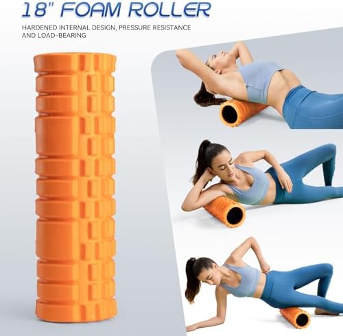 Krightlink 2-in-1 18" Foam Roller Set for Deep Muscle Massage - Image 7