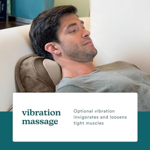 Homedics 3D Full Body Shiatsu & Vibration Massage and Heat Pillow for Neck,Upper Back and Lumbar,(Pack of 3) - Image 5