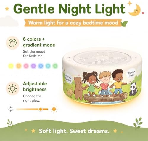 Kipcush White Noise Machine for Baby & Adults, Sleep Sound Machine with 30 Soothing Sounds, 8-Color Night Light, Memory Function, White Noise for Sleeping, Nursery, Office, Travel, Relaxation - Image 5