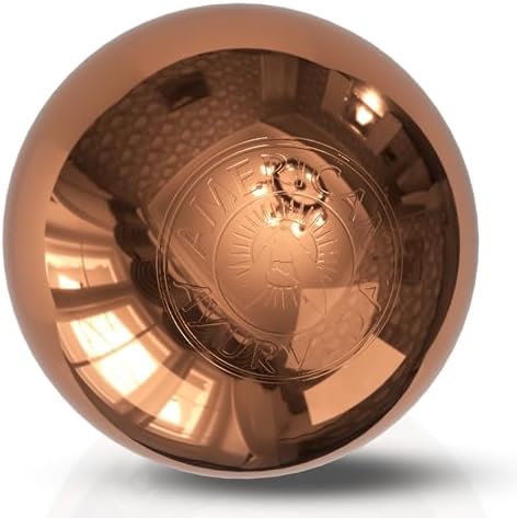 Copper Ball. Copper Metal Ball, Bring Integrity and Clear Thinking with Natural Energy and Meditation Crytal Sphare, Get Mental Agility Grounding Movement Therapy - 1.1 inches by American+Ayurveda