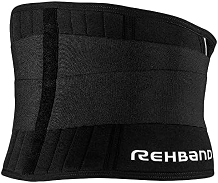 Rehband X-Stable Back Support, Neoprene back compression support 5mm, strong support for fitness and daily life, stabilizes lower back, Colour:Black, Size:Small by Rehband