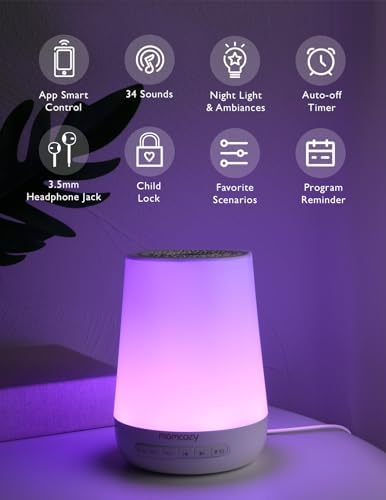 Momcozy Baby Sleep Bundle: Portable Sound Machine and App Remote Control White Noise Machine for Sleeping, Baby Registry, Newborn Essentials, Baby Shower Gifts - Image 3