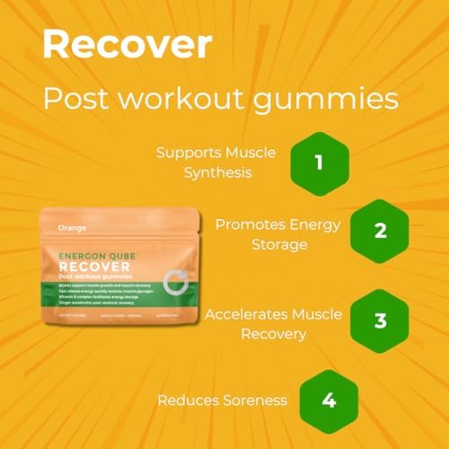SGC Recover Post-Workout Gummies, Orange Ginger, 12-Pack - Image 4
