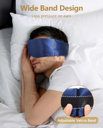 BeeVines Luxury Pure 100% 22 Momme Silk Sleep Mask, 3D Countoured Eye Mask - Image 6