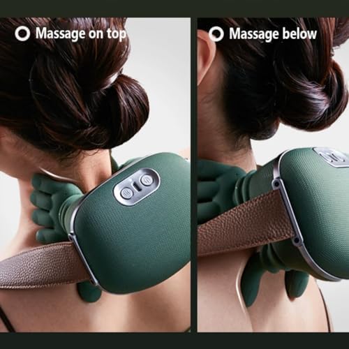 ZoserX - Bionic Heated Massager, Portable Shiatsu Neck and Back Massager, Electric Deep Tissue 4D Kneading Massage, Simulated Human Hand Design for Pain Relief and Muscle Relax (Green) - Image 3