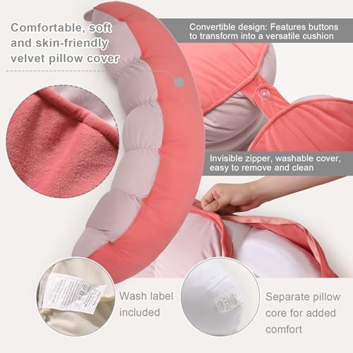 Peallow(Pat. Pend) – Long Round Body Pillow for Adults, Bolster Pillow for Sleeping, Soft and Supportive Pillow for Sleeping & Lumbar Support - Image 4