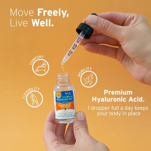 Hyalogic Synthovial Seven Hyaluronic Acid Liquid & Resveratrol Capsules - HA Joint Support - Vegan - 1 oz - Image 4