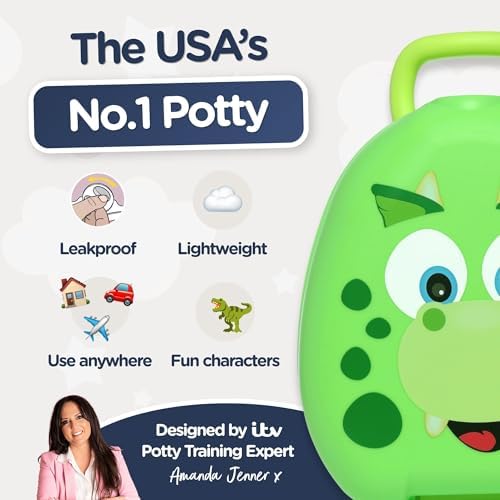 My Carry Potty - Dinosaur Travel Potty, Award-Winning Portable Toddler Toilet Seat for Kids to Take Everywhere - Image 6
