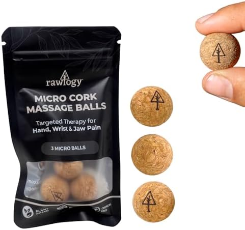 Travel Cork Massage Ball | Lightweight, Sustainable Alternative to Lacrosse Ball for Muscle Pain Relief (Extra Small 0.75 Inch (Pack of 3), Sanded Cork) - Image 2