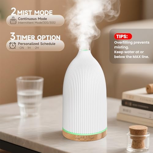 URPOWER 150mL Essential Oil Diffuser Small Scent Diffuser for Home - Image 2