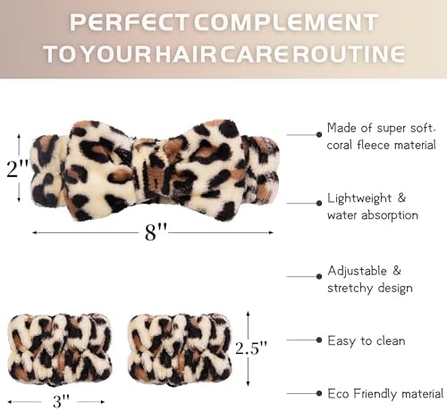 Ayesha Spa Headband and Wristband Set for Washing Face Skincare Makeup - Image 2