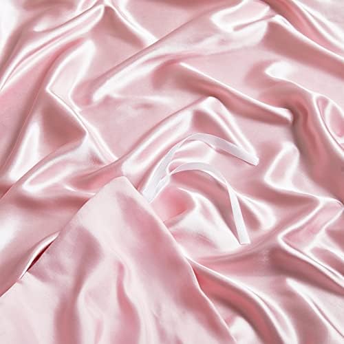 NSGZ Satin Duvet Cover for Weighted Blanket, 60x80, 8 Ties, Pink - Image 5