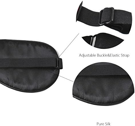 100% Natural Silk Sleep Eye Mask Kids, Cute Night Sleeping Mask with Adjustable Elastic Strap for Newborn (Baby Cute Pink) - Image 5
