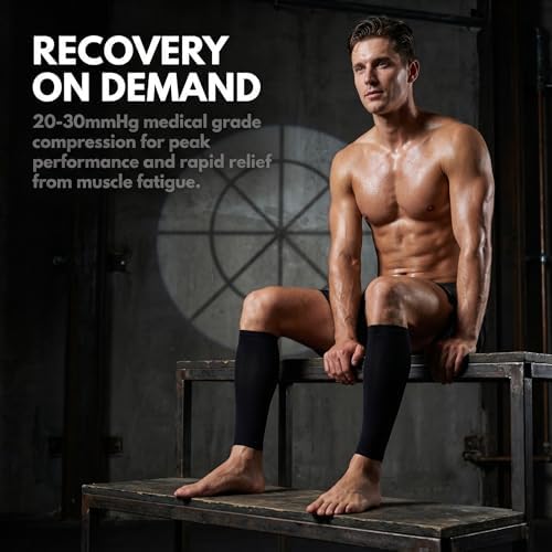 MGANG 20-30mmHg Compression Calf Sleeves Reduces Leg Swelling & Fatigue - Image 6
