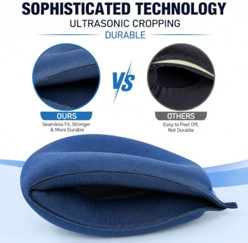 ALASKA BEAR Memory Foam Sleep Mask, Contoured Eye Cups for Women Men, Blue - Image 7