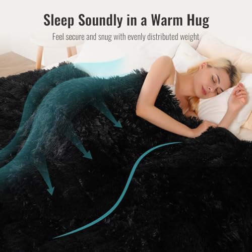 Uttermara Shaggy Weighted Blanket for Adults Queen Size, 15lbs 60"x80" - Image 3