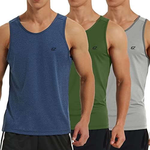 EZRUN Men's Quick Dry Workout Tank Top UPF 50+ Sweat-Wicking Gym Shirt by EZRUNSPORT