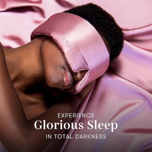 DROWSY Silk Sleep Mask - Face-Hugging, Padded Cocoon for Luxury Sleep in Total Darkness - 100% Pure Mulberry Silk (Damask Rose) - Image 5