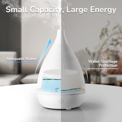Ultrasonic Essential Oil Diffuser, Home Fragrance Aroma Diffuser with Auto Shut-Off, Color Change Night Light & Ultra-Quiet Operation, BPA-Free Portable Aromatherapy Humidifier for Home (White-2) - Image 4