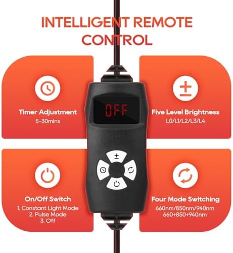 Red Light Therapy for Body and Face, 660nm 850nm 940nm Infrared Redlight - Image 5