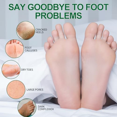 Pedicure Kit Foot Soak Set: Bubble Salt, Sugar Scrub, Massage Mask, Massage Lotion in a Box, 4 Step Foot Spa Kit for Dry Feet, Softens Calluses(3 Set Cucumber) - Image 2