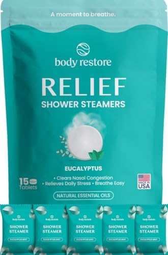 BodyRestore Shower Steamers Aromatherapy, Self Care Gifts, Relief 15 Pack by BodyRestore