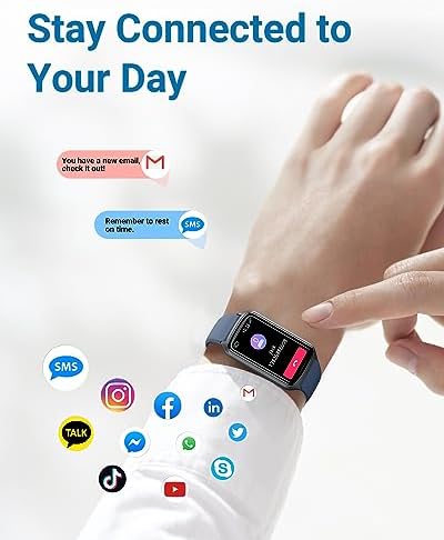Amzhero Health Fitness Tracker with 24/7 Heart Rate, Blood Oxygen, Blood Pressure, Sleep Tracker, 5ATM Waterproof Activity Trackers with Step Tracker, Pedometer (S & L Bands Included) - Image 6