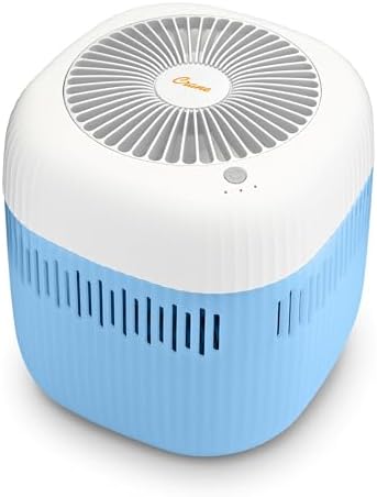 Crane Evaporative Humidifier, Wick Filter, Dishwasher Safe Tank, UV Light, No White Dust, Whisper Quiet, Bedroom Nursery Office, 1.9L Tank, Up To 250 SQ FT by Crane