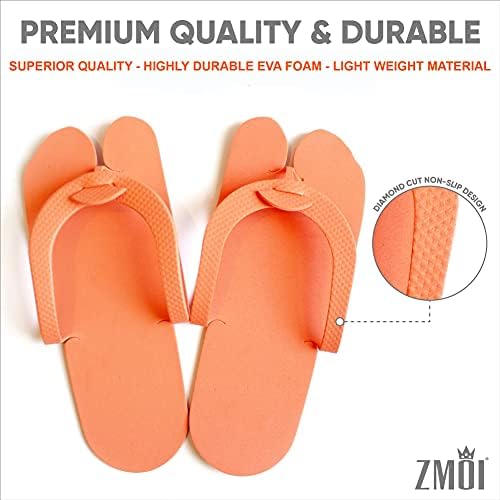 12 Pairs Eva Disposable Pedicure Slippers Anti-Slip Party Pack ZMOI Collection - Image 4