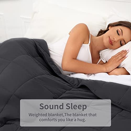 Weighted Blanket 20lbs Queen Size Dark Grey 60"x80" Weighted Blankets for Adults Heavy Blanket are Comfortable and Cozy - Image 2