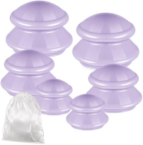 TrelaCo 6 Pcs Silicone Cupping Kit for Massage Therapy,Lavender by TrelaCo