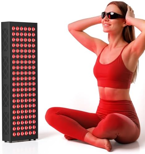 Red Light Therapy Box, 5in1 LED with 630-660-810-830-850, Metal Case, 3 Modes Red Light Panel with Soft Belt, 6 Timing Set - 9 Pulse Modes - 4-Level - Red Light Therapy Panel for Body by Unknown
