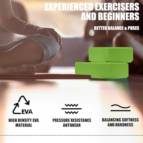 Septo 2 Pcs Yoga Blocks, 9x6x3 Inch Foam Blocks for Pilates - Image 5