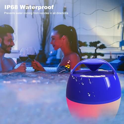 KingSom Portable Bluetooth Pool Speakers with Colorful Lights - Image 5