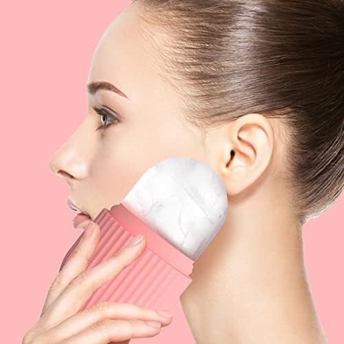 Joyeee Ice Face Roller, Reusable Silicone Mold Face Massage Eye Facial Beauty Skin Care Tools Apply Ice for Shrink Pores Anti Wrinkle Reduce Puffiness Improve Skin Elasticity, Striped, Pink - Image 6