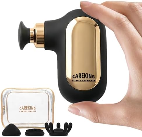 Mini Massage Gun Travel Size, Compact Handheld Massager for Pain Relief by CAREKING