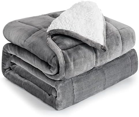 Cottonblue Sherpa Fleece Weighted Blanket 12lbs for Adults Twin Size 48x72 by Cottonblue