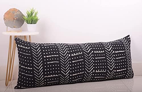 Trade Star Decorative Cushion Cover Mudcloth Pillow Case 100% Cotton Throw Pillow Cover Farmhouse Couch Bed Decor Authentic Cooling Body Pillow Cover for Sofa 14x36 Inches - Image 5
