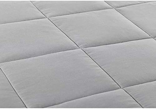 TONGDADA Kids Weighted Blanket | 40''x60'',10lbs | for Child Between 80-125 lbs | Premium Cotton Material with Glass Beads | Light Grey - Image 5