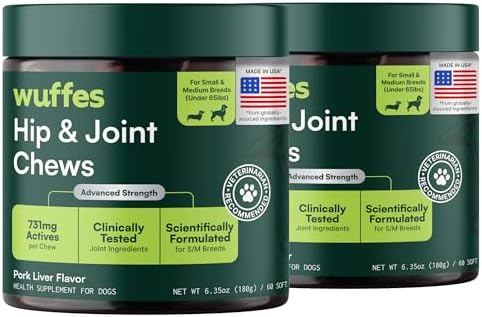 Wuffes Advanced Hip & Joint Chews for Small Breed Dogs (2-Pack) by Wuffes