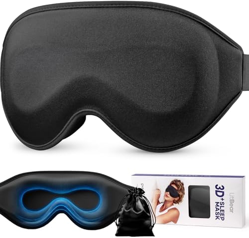 LitBear Sleep Mask for Lash Extension, Blackout Sleeping Mask for Women Men by LitBear